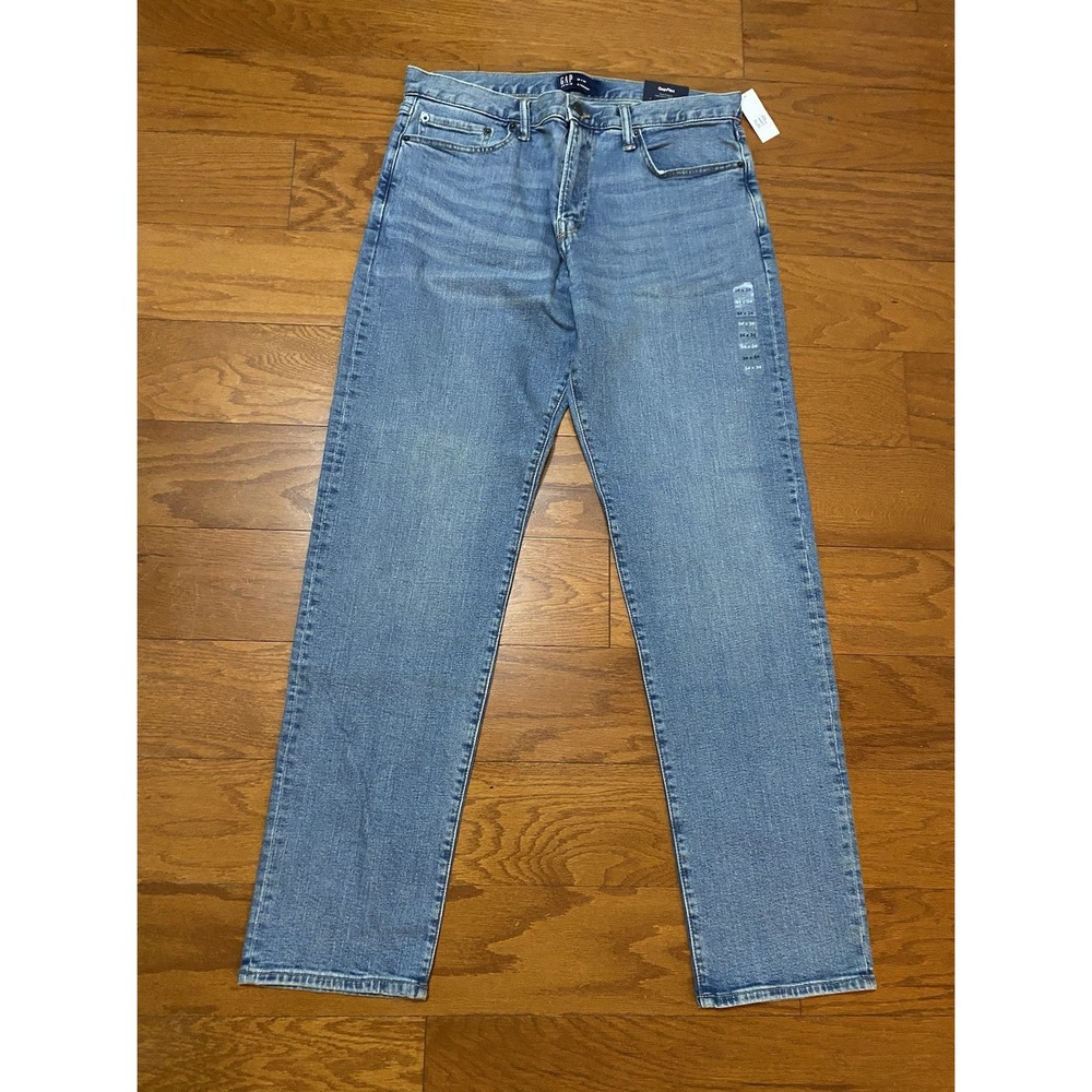 Gap GapFlex Straight Denim Jeans Blue 34x34 Men's New With Tags Stretch NWT $60